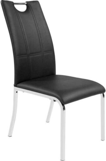 Möbelix Esszimmerstuhl Mandy Lederlook Schwarz Gepolstert Angebot