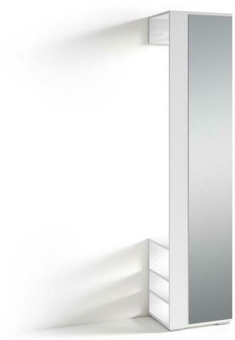 Möbelix Garderobenpaneel Grau/Weiß Hutablage B: 40 cm mit Spiegel Angebot