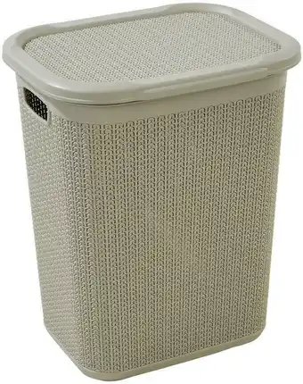 Möbelix Wäschetonne mit Deckel Strick Sandfarben, 43x34x55 cm Angebot