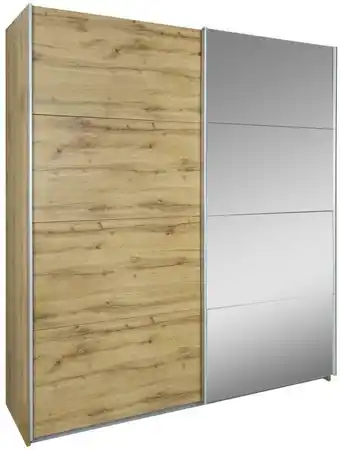 Möbelix Schwebetürenschrank mit Spiegel 136cm Feldkirch, Eiche Dekor Angebot