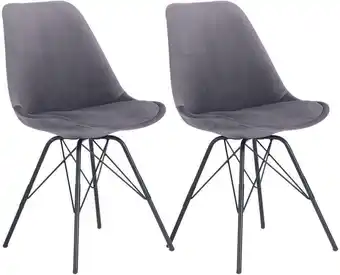 Möbelix Esszimmerstuhl Ursel Dunkelgrau Gepolstert, 2er-Set Angebot