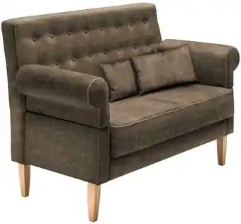 Möbelix Chesterfield-Sofa mit Stauraum und Kissen Scalea Lederlook Angebot