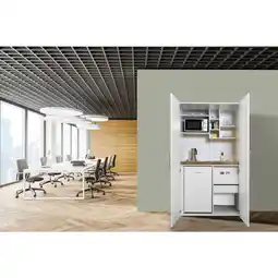 Möbelix Schrankküche mit Kühlschrank + Mikrowelle 104 cm Elegant Angebot