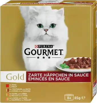 dm Gourmet Gold Katzenfutter Zarte Häppchen in Sauce, 8 x 85 g Angebot