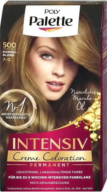 dm Poly Palette Intensiv-Creme-Coloration - Nr. 500 Dunkelblond Angebot