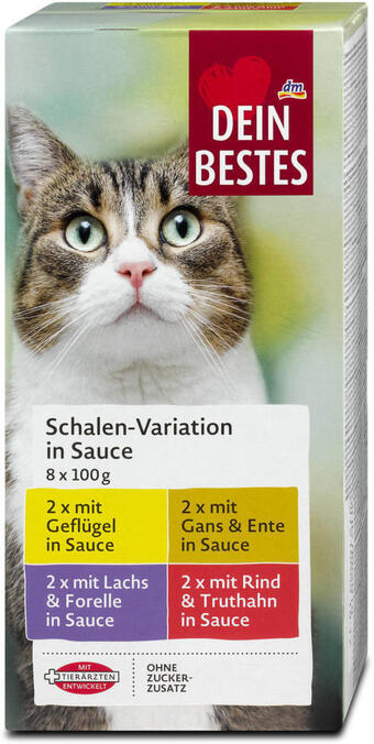 dm Dein Bestes Katzenfutter Schalen-Variation in Sauce Angebot