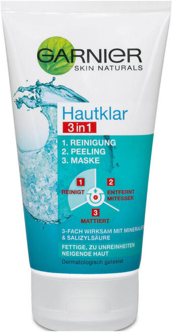 dm Garnier Hautklar 3in1 1. Reinigung 2. Peeling 3. Maske Angebot