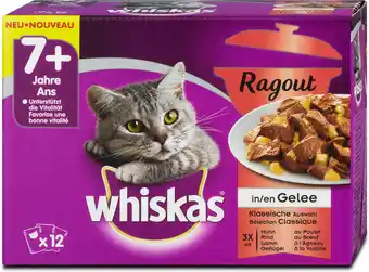 dm whiskas 7+ Jahre Ragout Katzenfutter Klassische Auswahl in Gelee Angebot