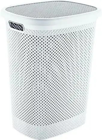 Möbelix Wäschetonne mit Deckel Diamond Weiß, 46x59,9x37 cm Angebot