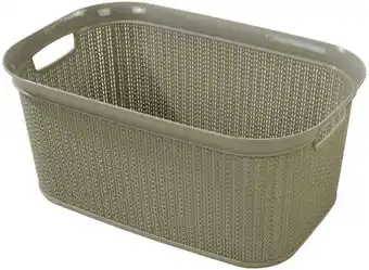 Möbelix Wäschekorb Strick Sandfarben, 56,6x36,6x25,5 cm Angebot