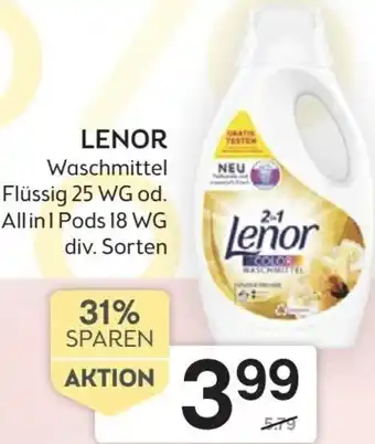 Bipa Lenor Waschmittel 18 WG Angebot