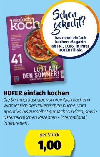 Hofer Hofer Einfach Kochen Angebot