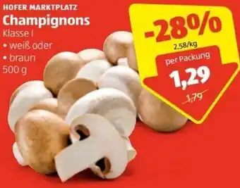 Hofer Champignons 500 g Angebot