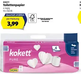Hofer Toilettenpapier 10 x 160 Bl. Angebot