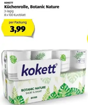 Hofer Küchenrolle, Botanic Nature 8 x 100 Kurzblatt Angebot