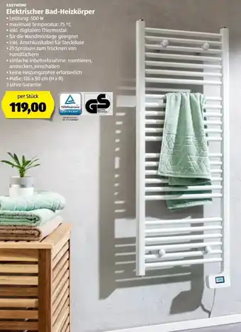 Hofer Elektrischer Bad-Heizkörper 126 x 50 cm Angebot