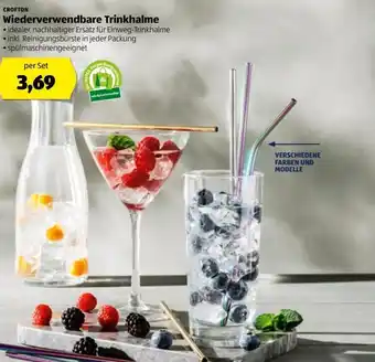Hofer Wiederverwendbare Trinkhalme per Set Angebot