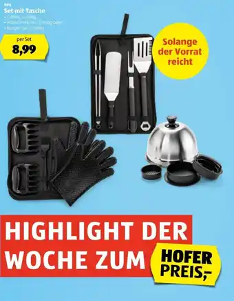 Hofer Set mit Tasche Angebot