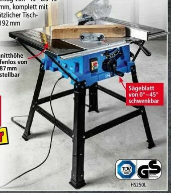 Norma Tischkreissäge HS250L SE Angebot