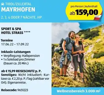 Hofer Tirol/Zillertal Mayrhofen Angebot
