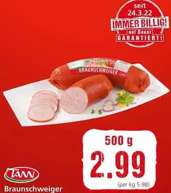 Spar Braunschweiger 500 g Angebot