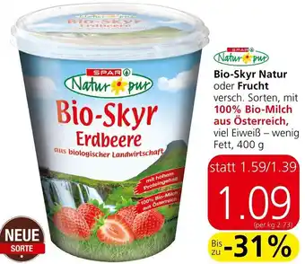 Spar Bio-Skyr Natur oder Frucht 400 g Angebot