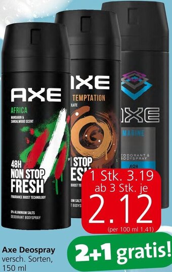 Spar Axe Deospray 150 ml Angebot