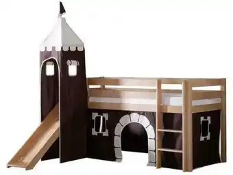 Möbelix Spielbett Alex Dunkelbraun Buche Massiv 90 cm Turm Leiter Angebot