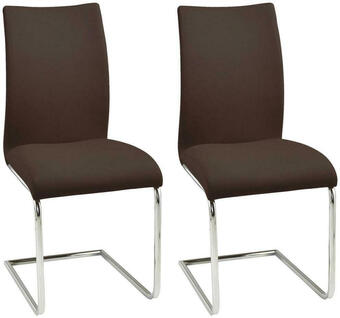 Möbelix Schwingstuhl Apollo Dunkelbraun Lederlook 2er-Set Angebot