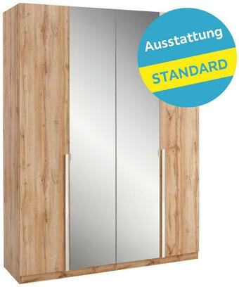 Möbelix Drehtürenschrank mit Spiegel 182,2cm Unit, Eiche Dekor Angebot