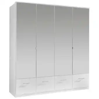 Möbelix Drehtürenschrank mit Spiegel + Laden 180cm Imago, Weiß Angebot