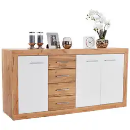 Möbelix Kommode B 178,6cm Malta, Kraft Eiche Dekor/Weiß Angebot