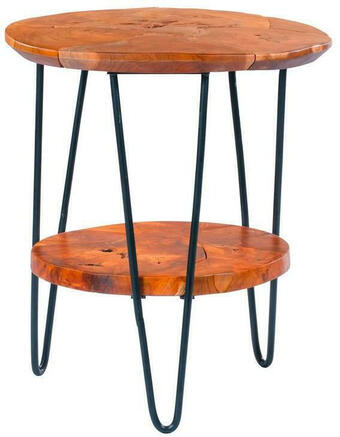 Möbelix Beistelltisch mit Ablage Aus Teakholz Woodstock, Natur Angebot