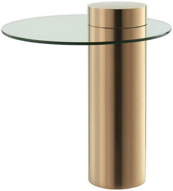 Möbelix Beistelltisch mit Glasplatte Rund Ontario, Klar/Roségold Angebot
