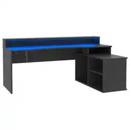 Möbelix Gaming Tisch mit Stauraum und Aufsatz B 200cm H 91cm Tezaur Angebot