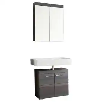 Möbelix Badmöbel-Set 2-Teilig inkl. Led Amanda 60cm Grau Angebot