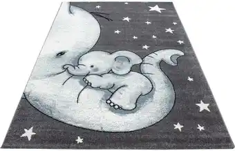 Möbelix Kinderteppich Elefant Blau/Grau/Weiß Kids 80x150 cm Angebot