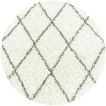Möbelix Hochflor Teppich Creme Alvor Rund Ø 80 cm Angebot