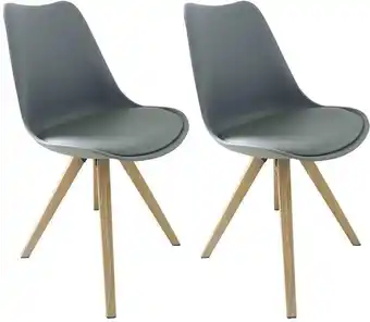 Möbelix Esszimmerstuhl Kaja Grau Lederlook 2er-Set Angebot