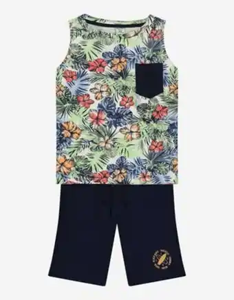 Takko Jungen set aus tanktop und bermuda - florales muster Angebot