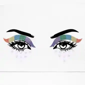 Claire's Rainbow star glitter faux tattoo liner Angebot