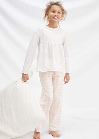 Mango Langer pyjama mit karomuster Angebot