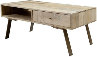 Möbelix Couchtisch Holz mit Stauraum Sikar, Mangoholz Angebot