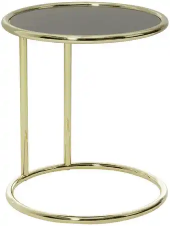 Möbelix Beistelltisch mit Glasplatte Rund, Schwarz/Goldfarben Angebot