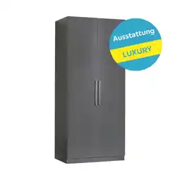 Möbelix Drehtürenschrank mit Schubladen 91cm Unit Anthrazit Dekor Angebot