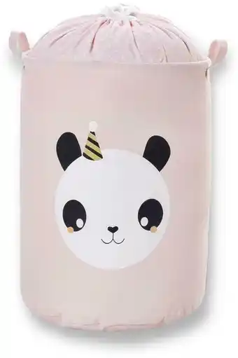 Möbelix Wäschekorb Panda Pink Aus Stoff Faltbar, 35x48 cm Angebot