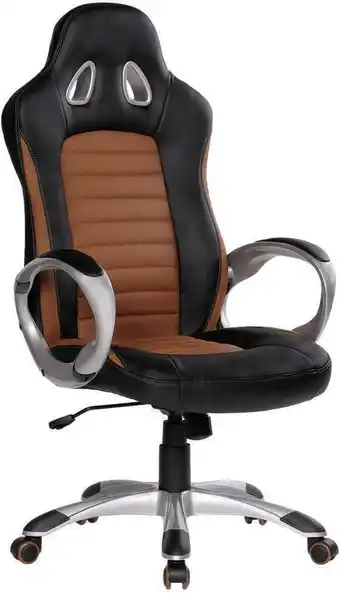 Möbelix Gamingstuhl Racer B: 66 cm Schwarz/Braun Angebot