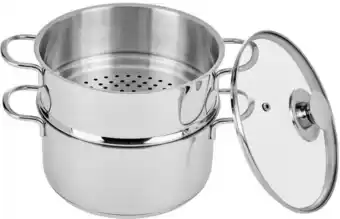 Möbelix Kochtopf mit Dämpfeinsatz Bernd ca. 3l Edelstahl mit Deckel Angebot