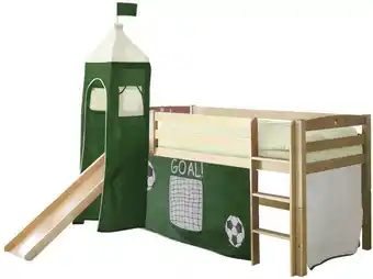 Möbelix Spielbett Toby Grün Kiefer Massiv 90 cm Rutsche Angebot