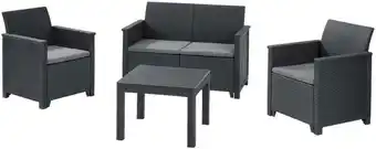 Möbelix Loungegarnitur 4-Teilig Emma 1 aus Kunststoff mit Kissen Angebot